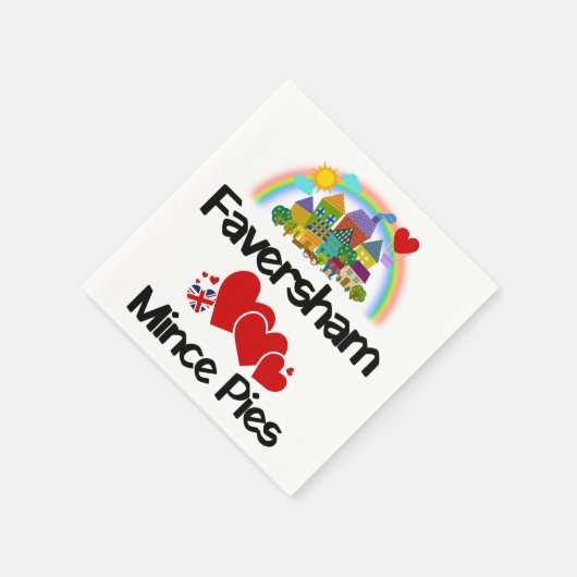 Serviette En Papier Faversham, Kent UK Aime Les Mince Pies (Coin)