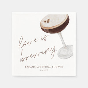 Serviette En Papier Faveur de douche de mariée Martini Espresso à l'aq