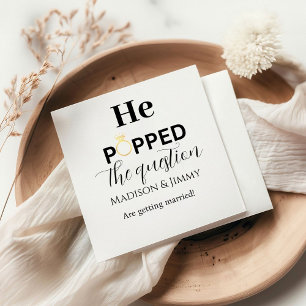Serviette En Papier Faveur de l'engagement, il a posé la question