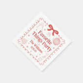 Serviette En Papier Favorite Things Party Red Bow Christmas (Coin)