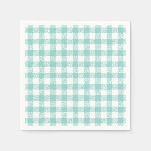 Serviette En Papier Faye et Lauren Aqua Plaid (Devant)