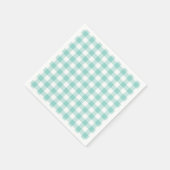 Serviette En Papier Faye et Lauren Aqua Plaid (Coin)