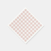 Serviette En Papier Faye et Lauren Blush à carreaux (Coin)