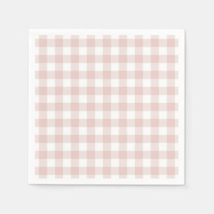 Serviette En Papier Faye et Lauren Blush Plaid