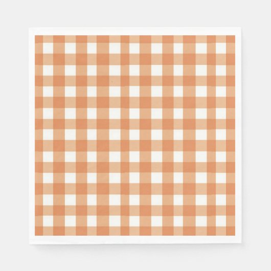 Serviette En Papier Faye et Lauren Brown En vichy (Devant)