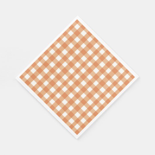 Serviette En Papier Faye et Lauren Brown En vichy (Coin)