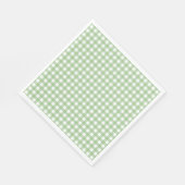 Serviette En Papier Faye et Lauren Classic Green En vichy (Coin)
