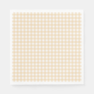 Serviette En Papier Faye et Lauren Fall En vichy beige
