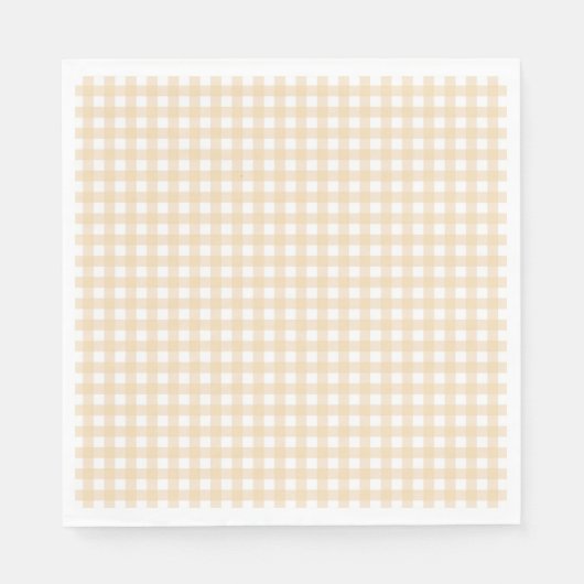 Serviette En Papier Faye et Lauren Fall En vichy beige (Devant)