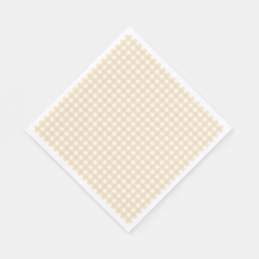 Serviette En Papier Faye et Lauren Fall En vichy beige (Coin)
