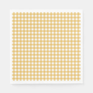 Serviette En Papier Faye et Lauren Fall Jaune En vichy