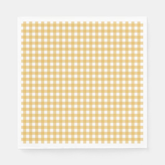 Serviette En Papier Faye et Lauren Fall Jaune En vichy (Devant)