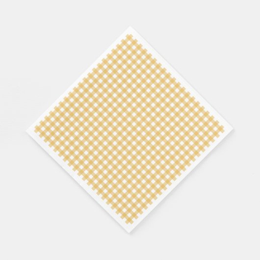 Serviette En Papier Faye et Lauren Fall Jaune En vichy (Coin)