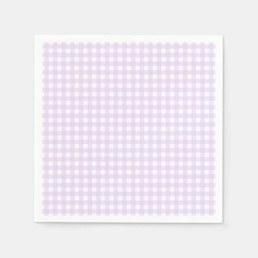 Serviette En Papier Faye et Lauren Gingham Violet Pastel (Devant)