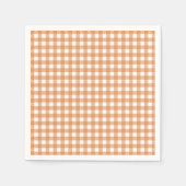 Serviette En Papier Faye et Lauren Orange En vichy (Devant)