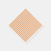 Serviette En Papier Faye et Lauren Orange En vichy (Coin)