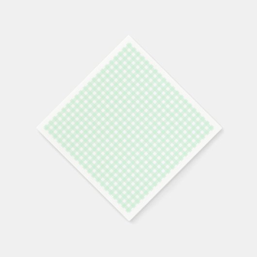 Serviette En Papier Faye et Lauren Pastel Gingham Vert (Coin)