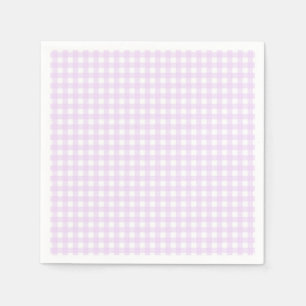 Serviette En Papier Faye et Lauren Pastel Gingham Violet