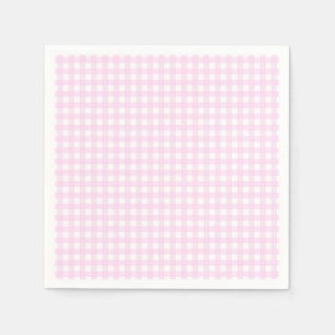 Serviette En Papier Faye et Lauren Pastel Pink En vichy