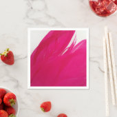 Serviette En Papier Feathery Fuschia (En situation)