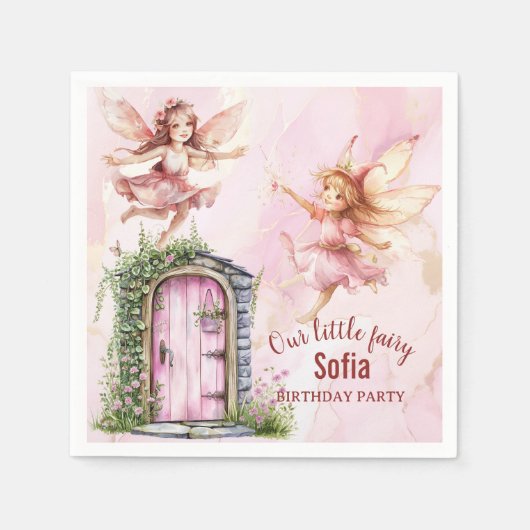 Serviette En Papier Fée à thème Whimsical fête d'anniversaire (Devant)