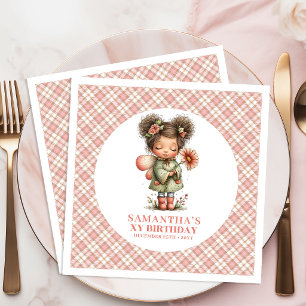 Serviette En Papier Fée Charmante aux Joues Roses Mignonne Fête de 2èm
