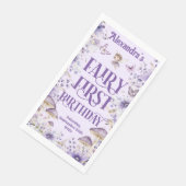 Serviette En Papier Fée d'abord pourpre floral (Coin)