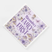 Serviette En Papier Fée d'abord pourpre floral (Coin)
