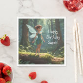 Serviette En Papier Fée dans la forêt Anniversaire (En situation)