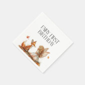 Serviette En Papier Fée d'automne premier Merci d'anniversaire avec re (Coin)