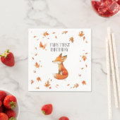 Serviette En Papier Fée d'automne premier Merci d'anniversaire avec re (En situation)