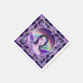 Serviette En Papier Fée de pluie violette (Coin)