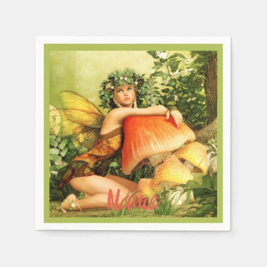 Serviette En Papier Fée des champignons Thunder_Cove (Devant)