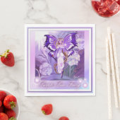 Serviette En Papier Fée du Soleil Violet (En situation)