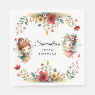 Serviette En Papier Fée enchantée Jardin Fille fête d'anniversaire