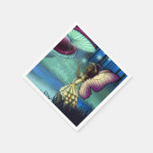 Serviette En Papier Fée et champignons afro-américains (Coin)