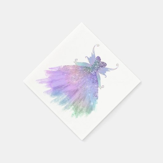 Serviette En Papier Fée Ethereal | Rainbow Ombre Pastel Sheen (Coin)