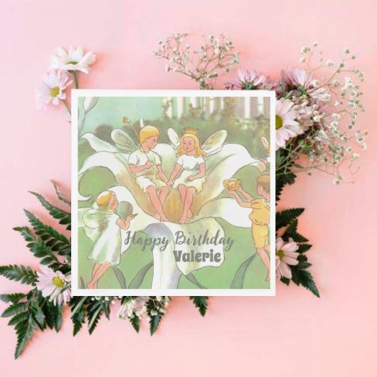 Serviette En Papier Fée Floral Garden Enchanted Forest Girl Anniversai