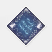 Serviette En Papier Fée Magique Bleu étoile Nuit Anniversaire (Coin)