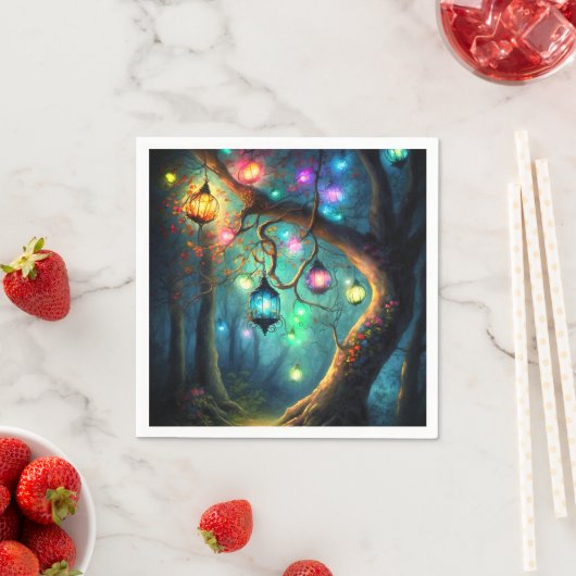 Serviette En Papier Fée magique Princesse Imaginaire Pixie Dust Party (En situation)