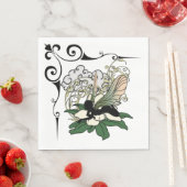 Serviette En Papier Fée Magnolia Shadow (En situation)