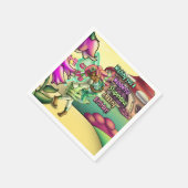 Serviette En Papier Fée noire belle anniversaire (Coin)