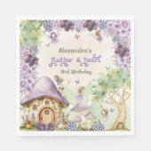 Serviette En Papier Fée Papillon de la Mûre 3e Anniversaire (Devant)
