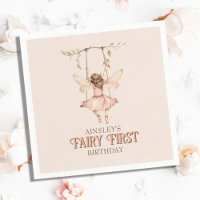 Fée rose pâle personnalisée Premier 1er anniversai