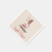 Serviette En Papier Fée rose pâle première fête d'anniversaire Personn (Coin)