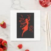 Serviette En Papier Fée rouge (En situation)