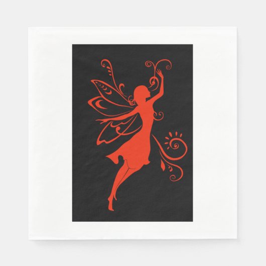 Serviette En Papier Fée rouge (Devant)