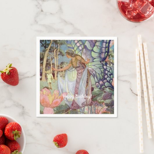 Serviette En Papier Fée vintage (En situation)