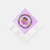 Serviette En Papier Fée violette avec baguette Whimsday (Coin)