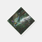 Serviette En Papier Fées de la forêt et château de la cascade (Coin)